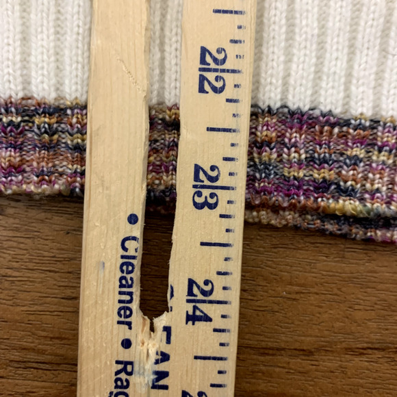 Nano Universe Long Sleeve Turtleneck Ribbed Knit Pullover Sweater White Sz Small - Picture 8 of 9